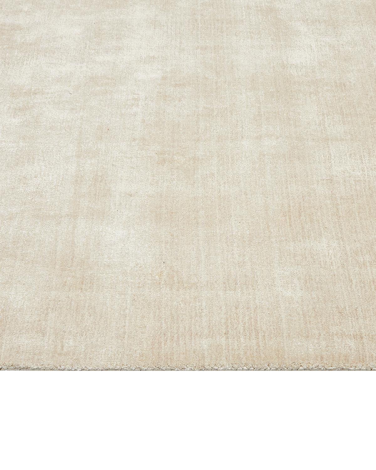 Modern Lodhi, Contemporary Solid Loom Knotted Area Rug, Sepia For Sale