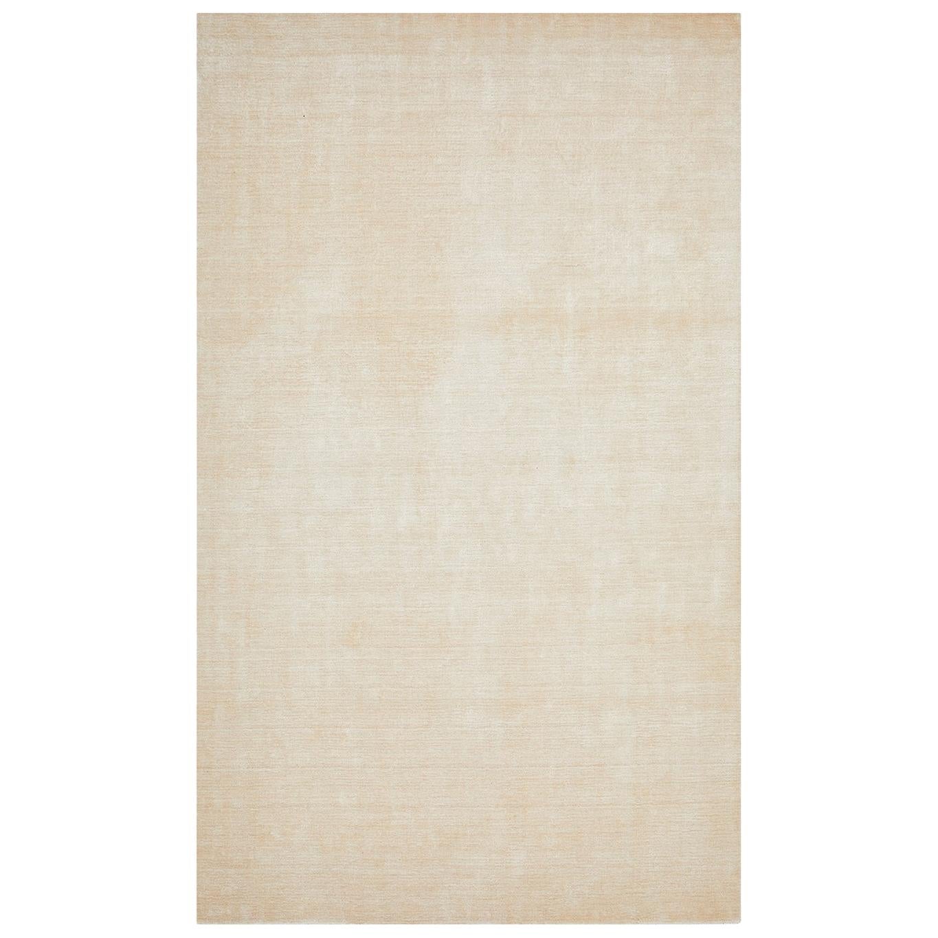 Lodhi, Contemporary Solid Loom Knotted Area Rug, Sepia For Sale