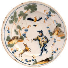 Antique Lodi Faience Plate, circa 1770 