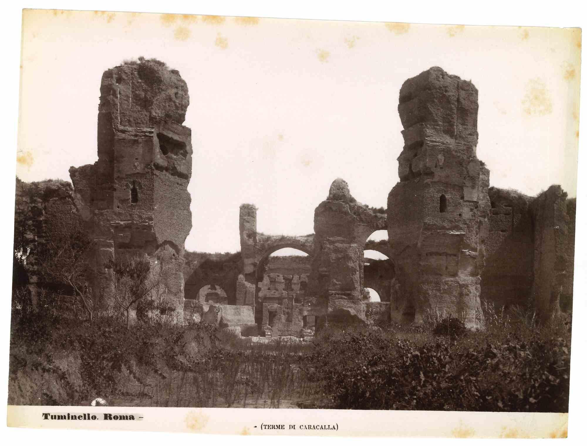 Lodovico Tuminello Landscape Photograph - Baths of Caracalla - Vintage Photo - Late 19th Century