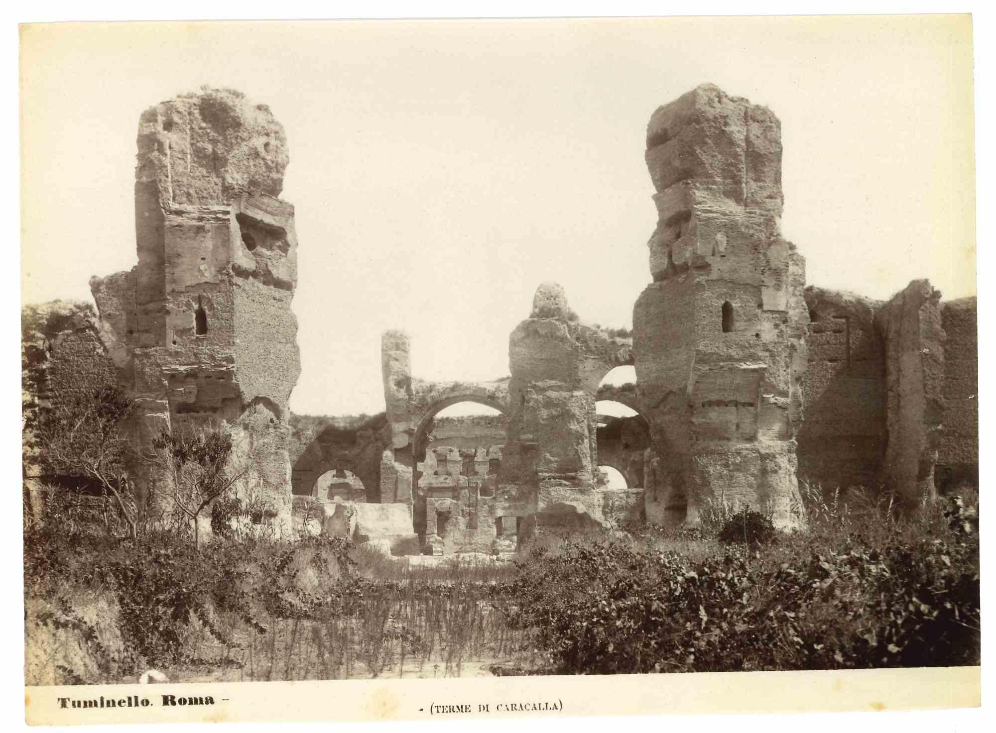 Lodovico Tuminello Landscape Photograph - Baths of Caracalla - Vintage Photography L. Tuminello - Early 20th Century