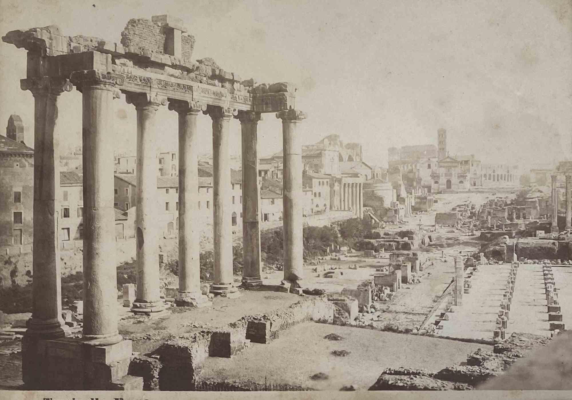 Vista de los Monumentos de Roma - Fotografía original de L. Tuminello - Siglo XIX - Photograph de Lodovico Tuminello