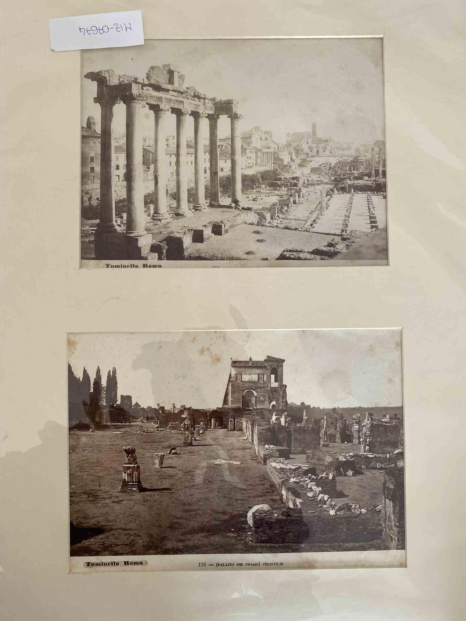 Vista de los Monumentos de Roma - Fotografía original de L. Tuminello - Siglo XIX - Photograph Moderno de Lodovico Tuminello