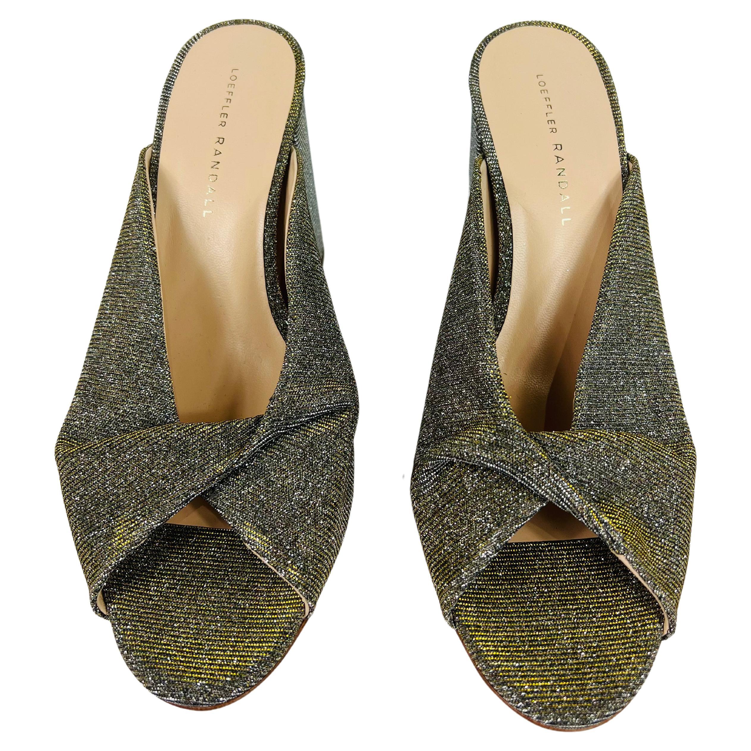 Loeffler Randall Laurel Glitter High Heel Mule Sandals, Size 11 For Sale