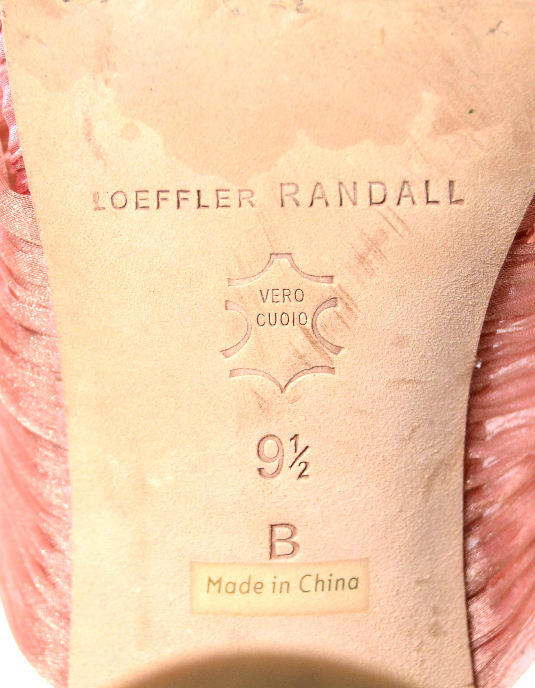 Women's Loeffler Randall Penny Knotted Blush Metallic Mules sz 9.5 rt. $395