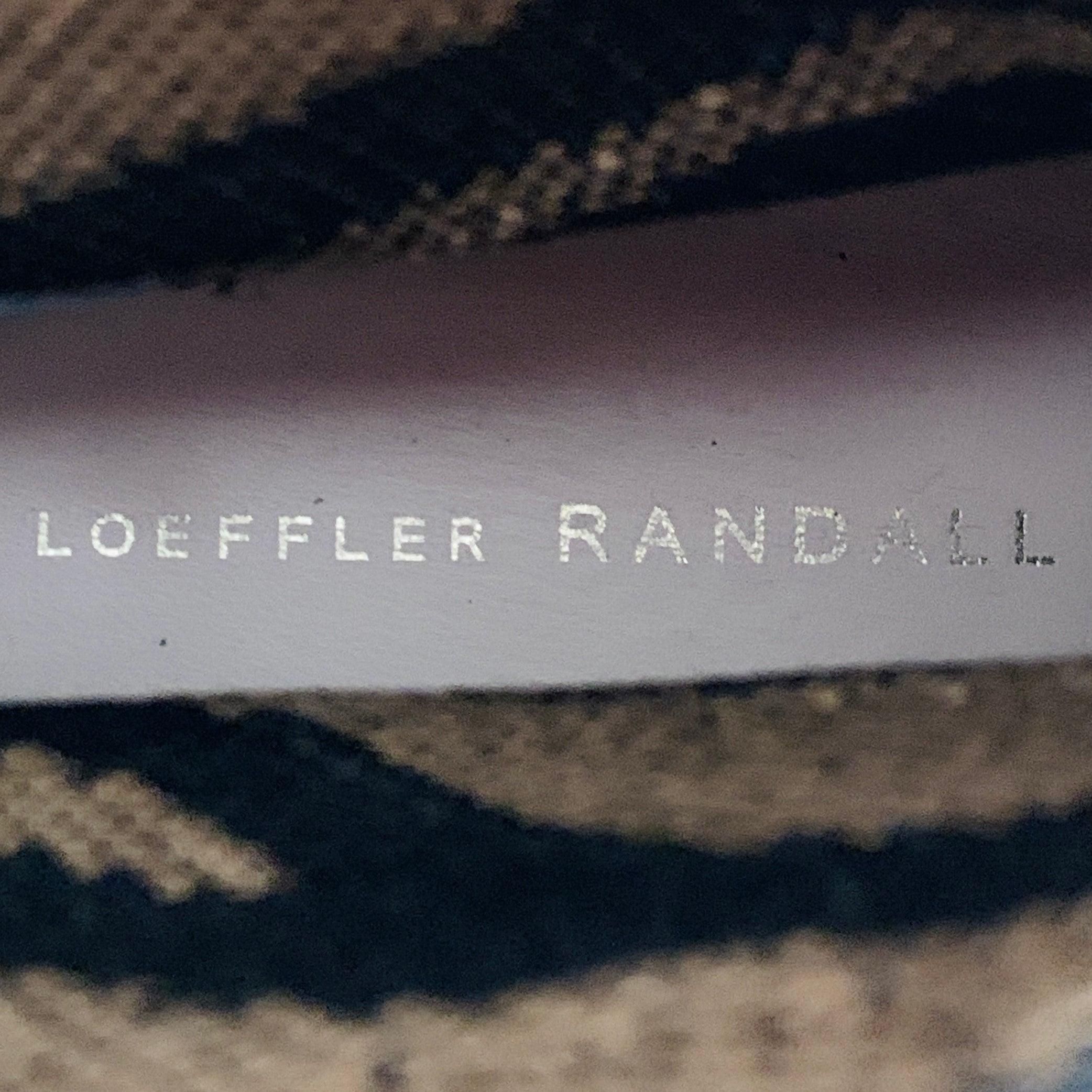 LOEFFLER RANDALL Taglia 12 Nero Marrone Tigre Maglia Stivaletti in Laccio in vendita 2