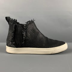 LOEFFLER RANDALL Taille 8.5 Noir Blanc Cuir Ankle Sneakers