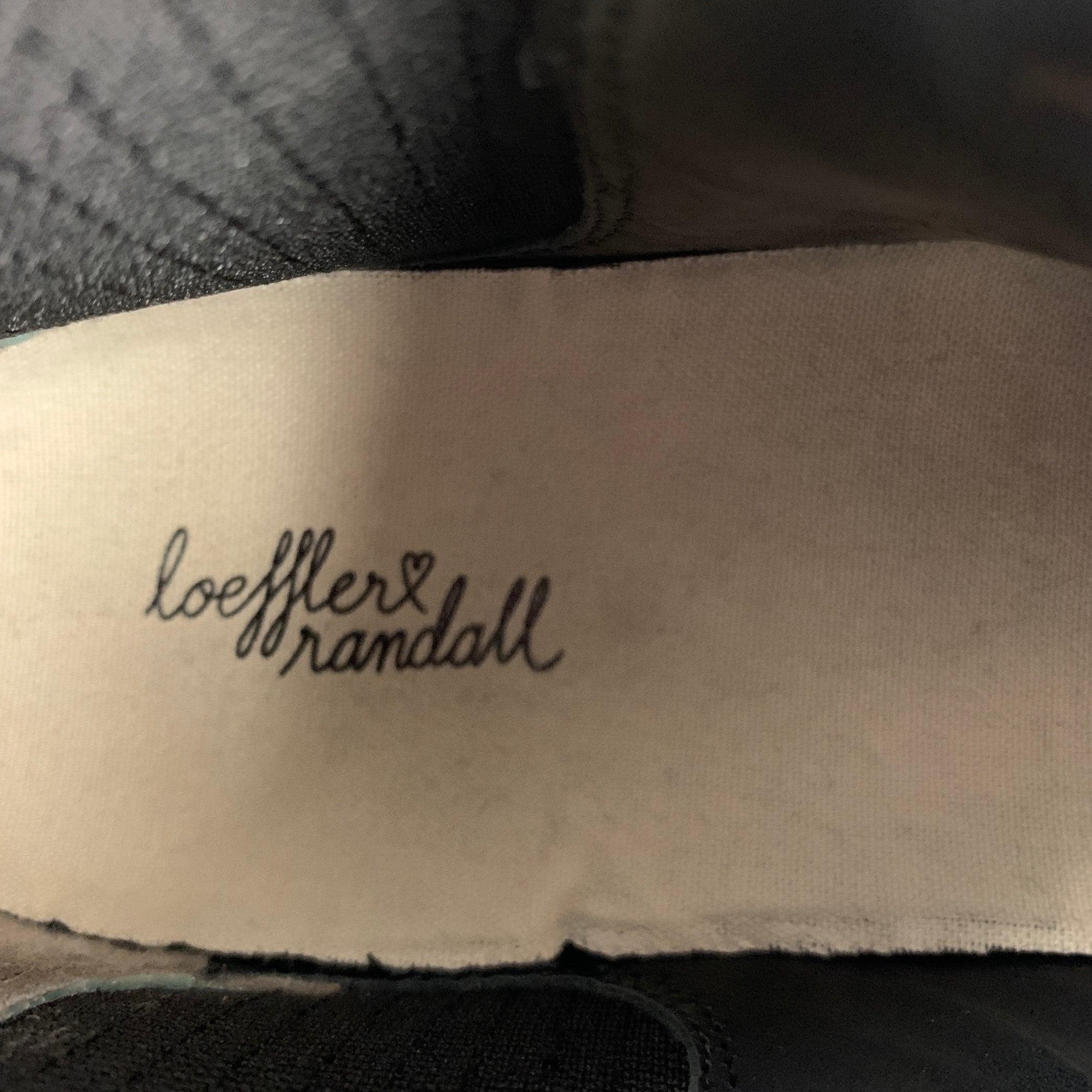 LOEFFLER RANDALL Size 8.5 Black White Leather Ankle Sneakers For Sale 2