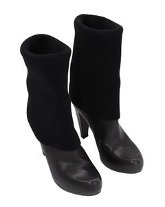 Bottes-chaussettes Wendy de Loeffler Randall en cuir noir