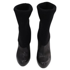 Bottes-chaussettes Wendy de Loeffler Randall en cuir noir