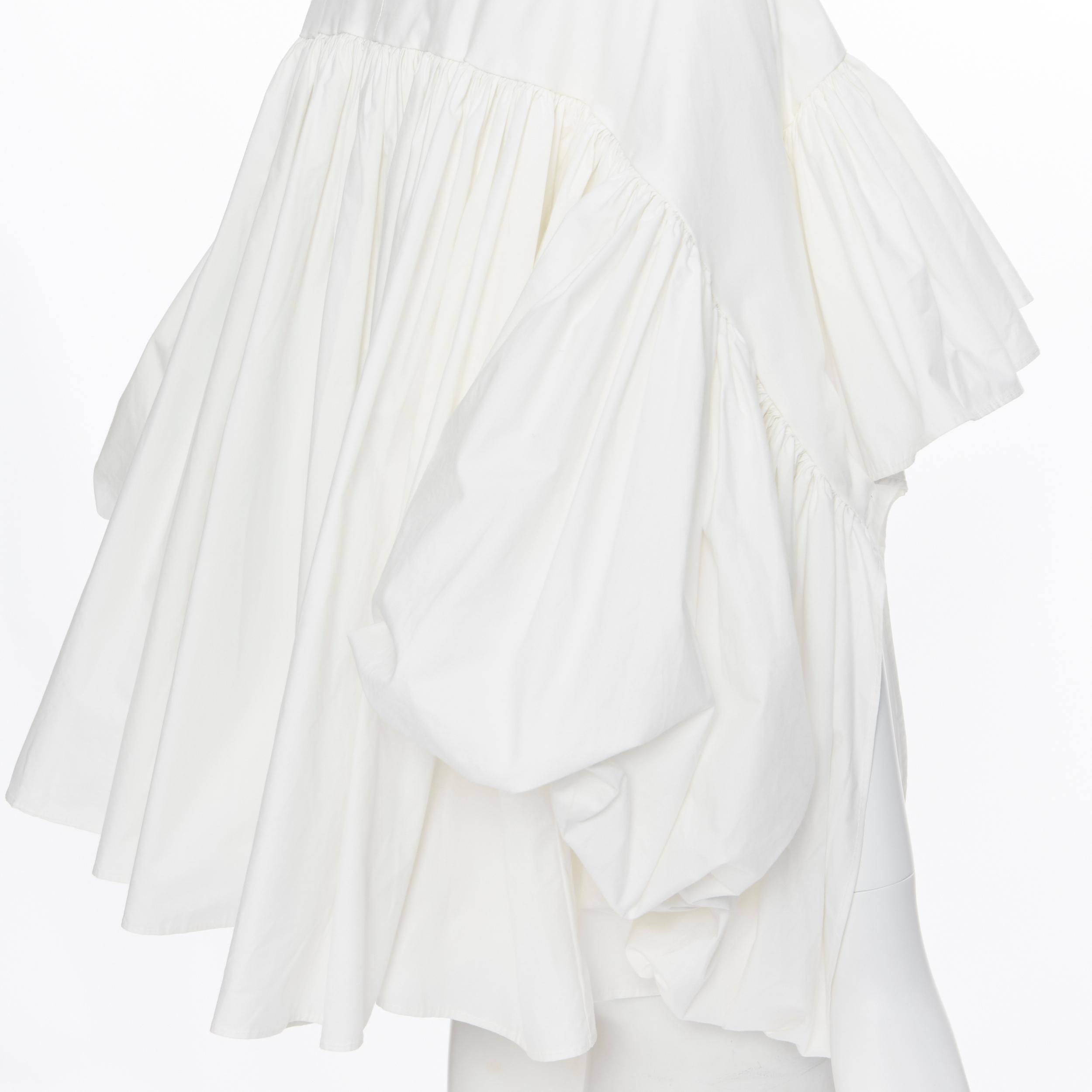 LOEIL 2019 Ciambellona Top algodón blanco cropped acampanado alto bajo S M 3