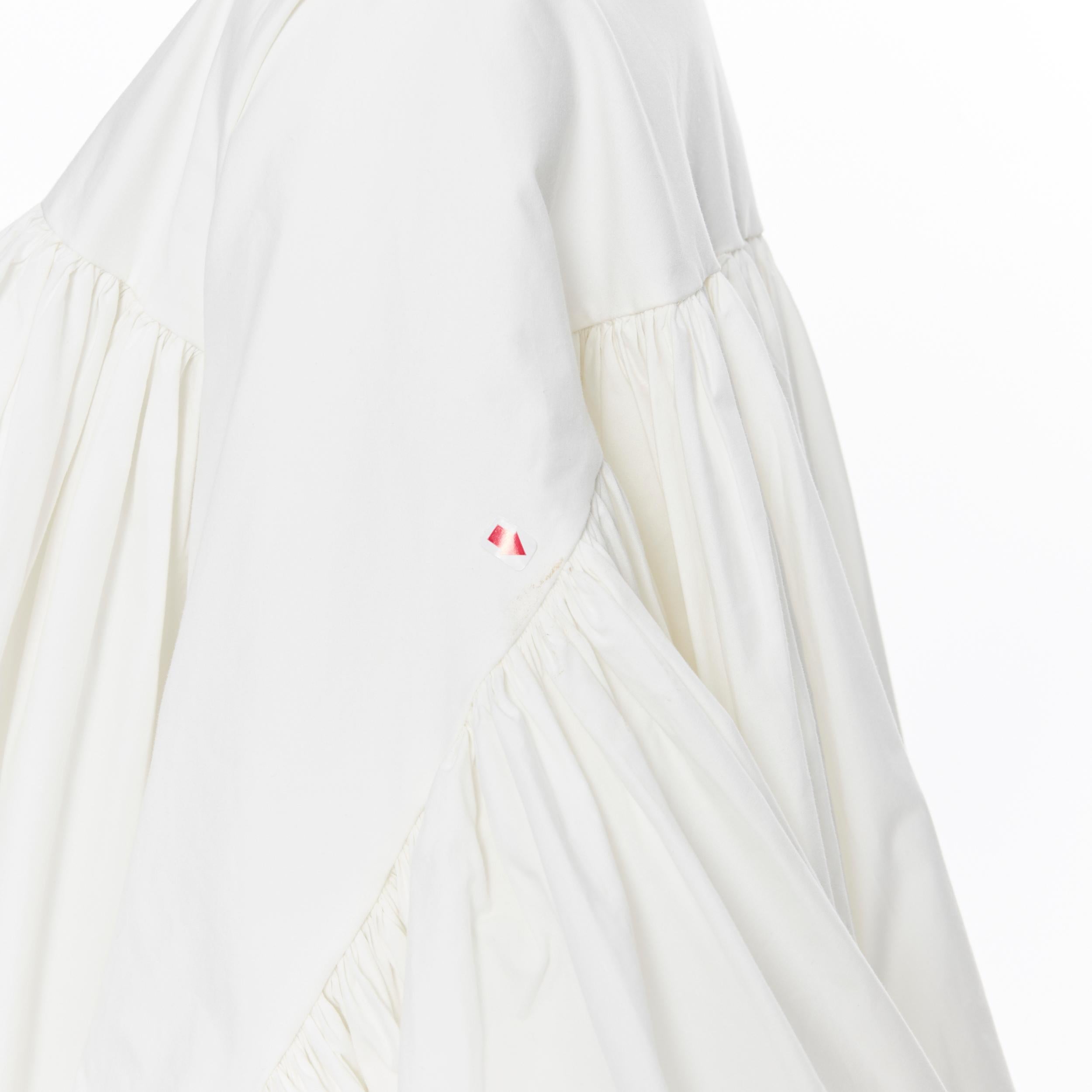 LOEIL 2019 Ciambellona Top algodón blanco cropped acampanado alto bajo S M 4