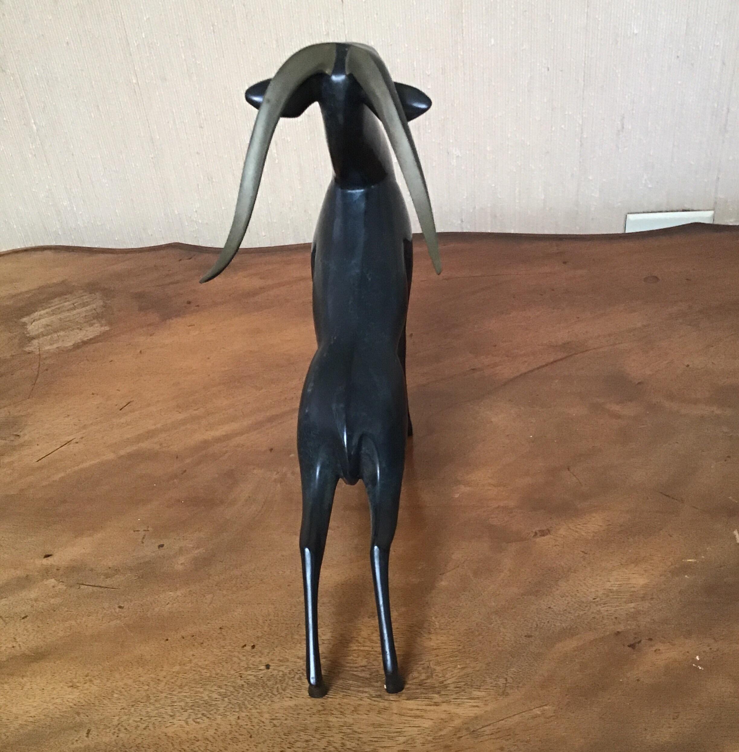 Loet Cast Bronze Ibex Sculpture For Sale 1