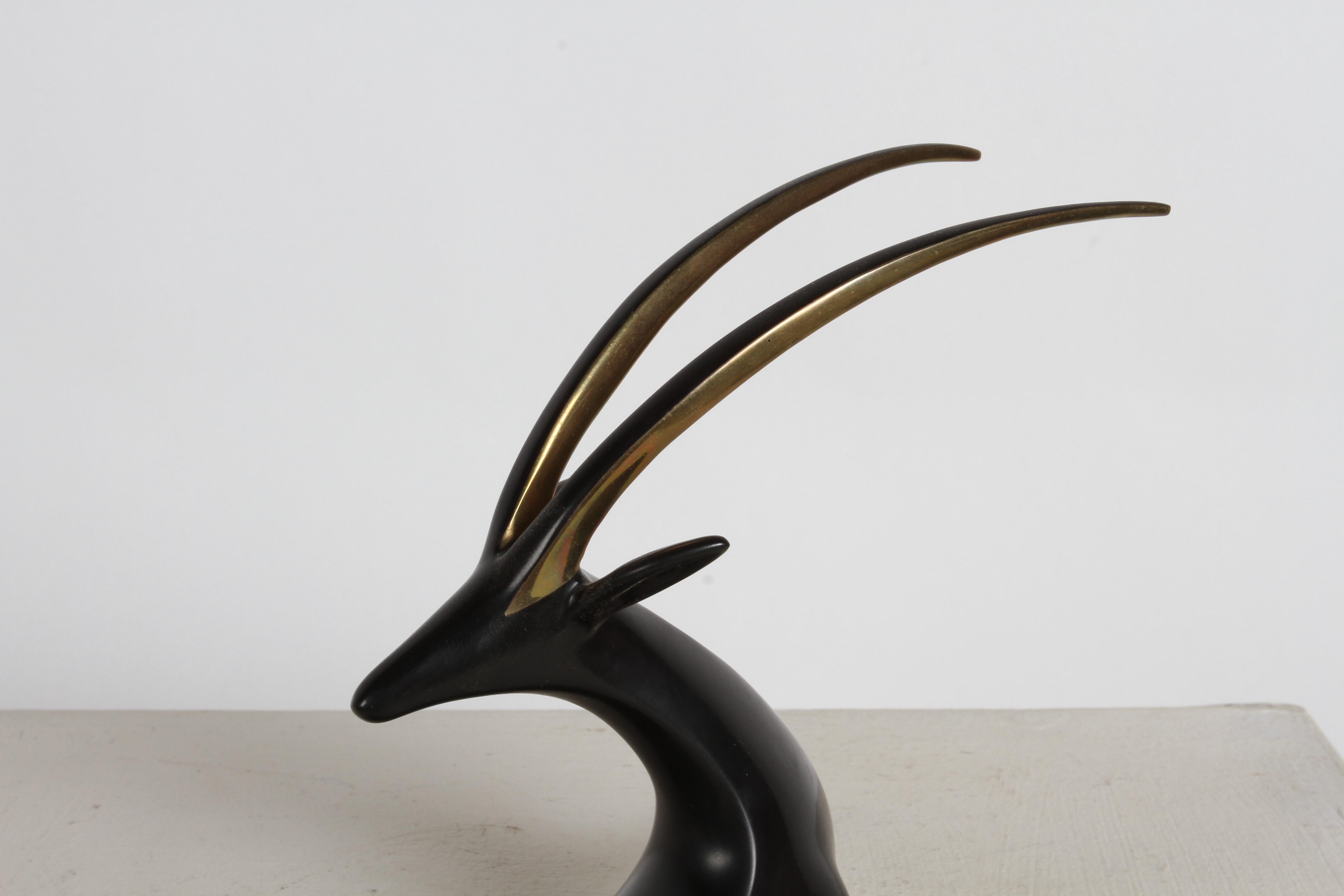 Loet VanDerVeen Art Bronze ORYX Sculpture Limited Edition Bronze #419/750 In Good Condition For Sale In St. Louis, MO