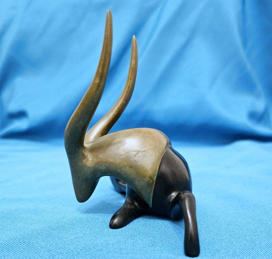 Loet Vanderveen Escultura de Bronce Antílope Firmada y Numerada - REBAJA POR CIERRE en venta 6