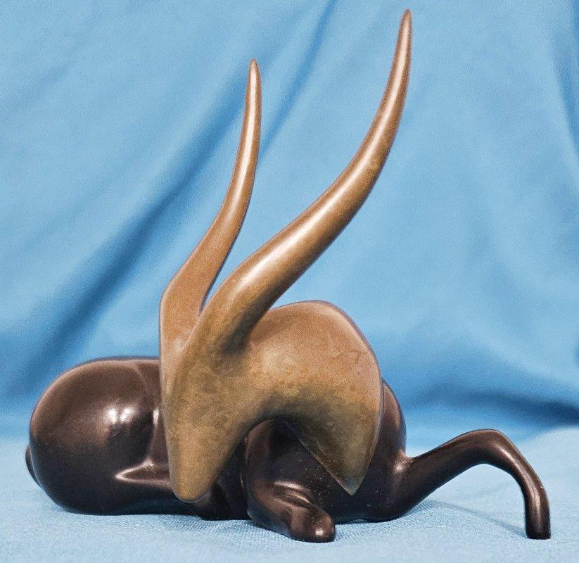 Loet Vanderveen Escultura de Bronce Antílope Firmada y Numerada - REBAJA POR CIERRE en venta 8