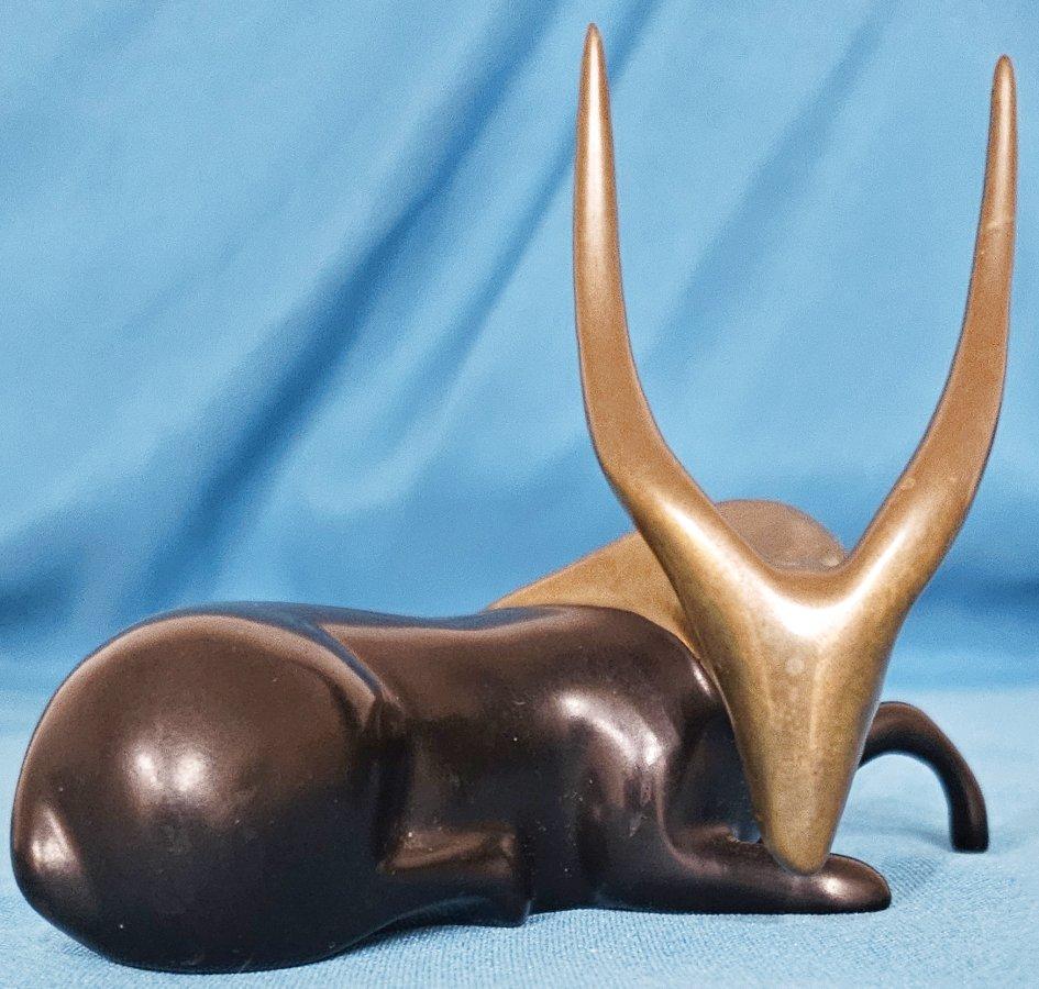 Loet Vanderveen Escultura de Bronce Antílope Firmada y Numerada - REBAJA POR CIERRE en venta 11