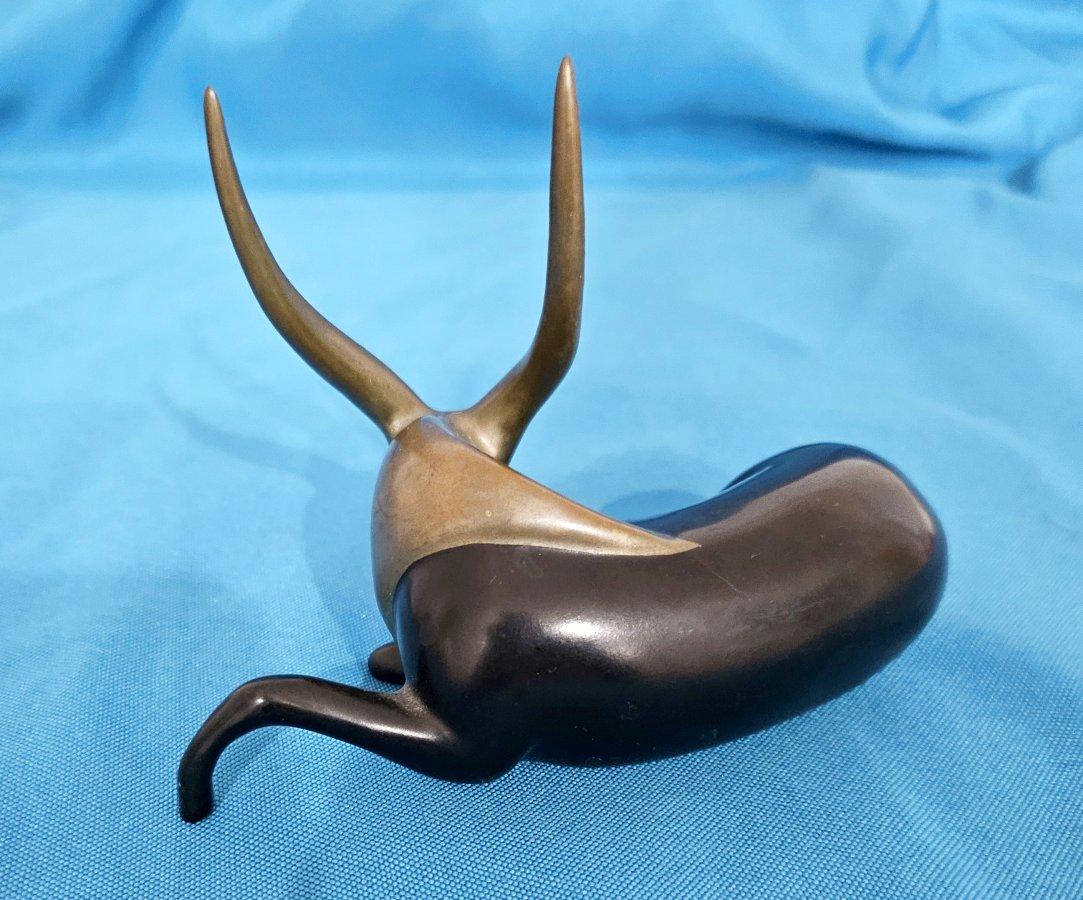 Loet Vanderveen Escultura de Bronce Antílope Firmada y Numerada - REBAJA POR CIERRE en venta 2