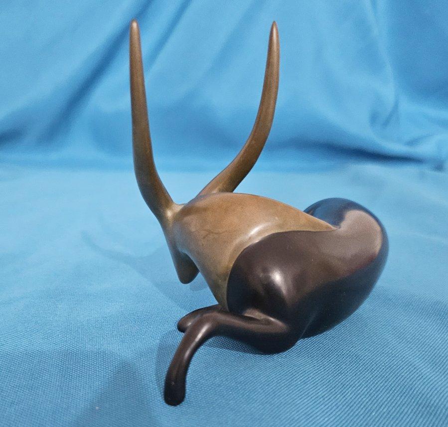 Loet Vanderveen Escultura de Bronce Antílope Firmada y Numerada - REBAJA POR CIERRE en venta 3