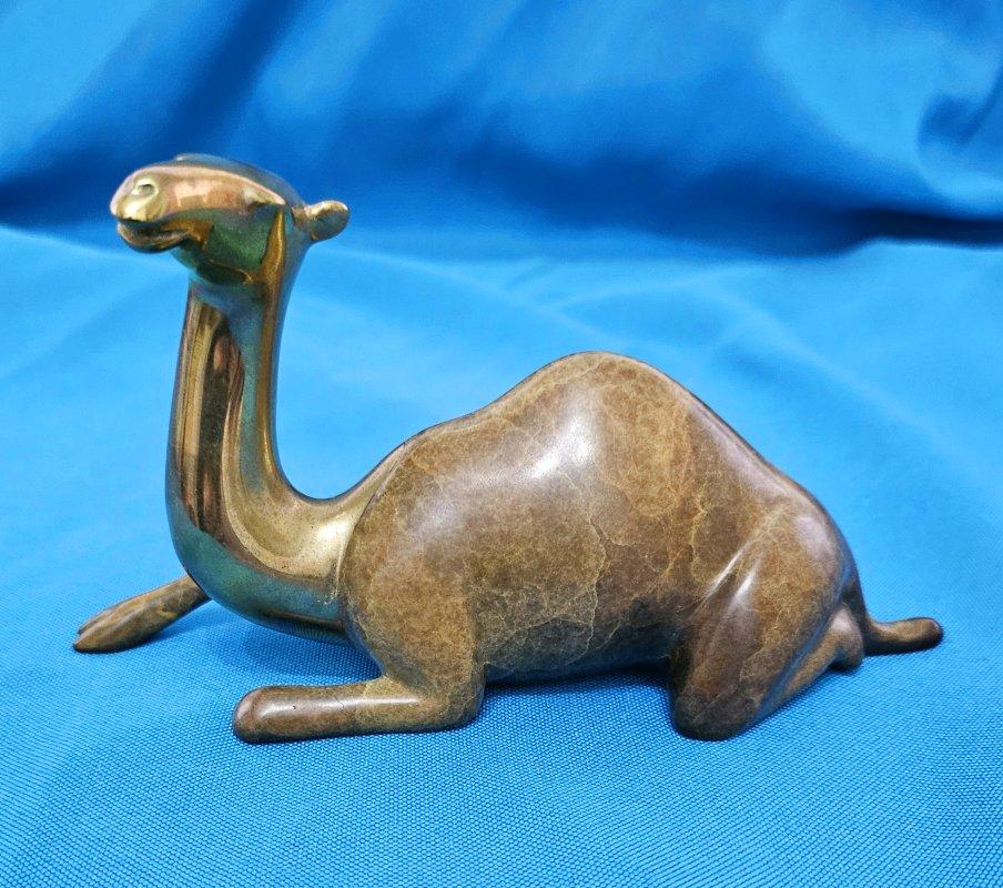 Scultura di cammello in bronzo di Loet Vanderveen, firmata e numerata - VENDITA CHIUSA in vendita 2