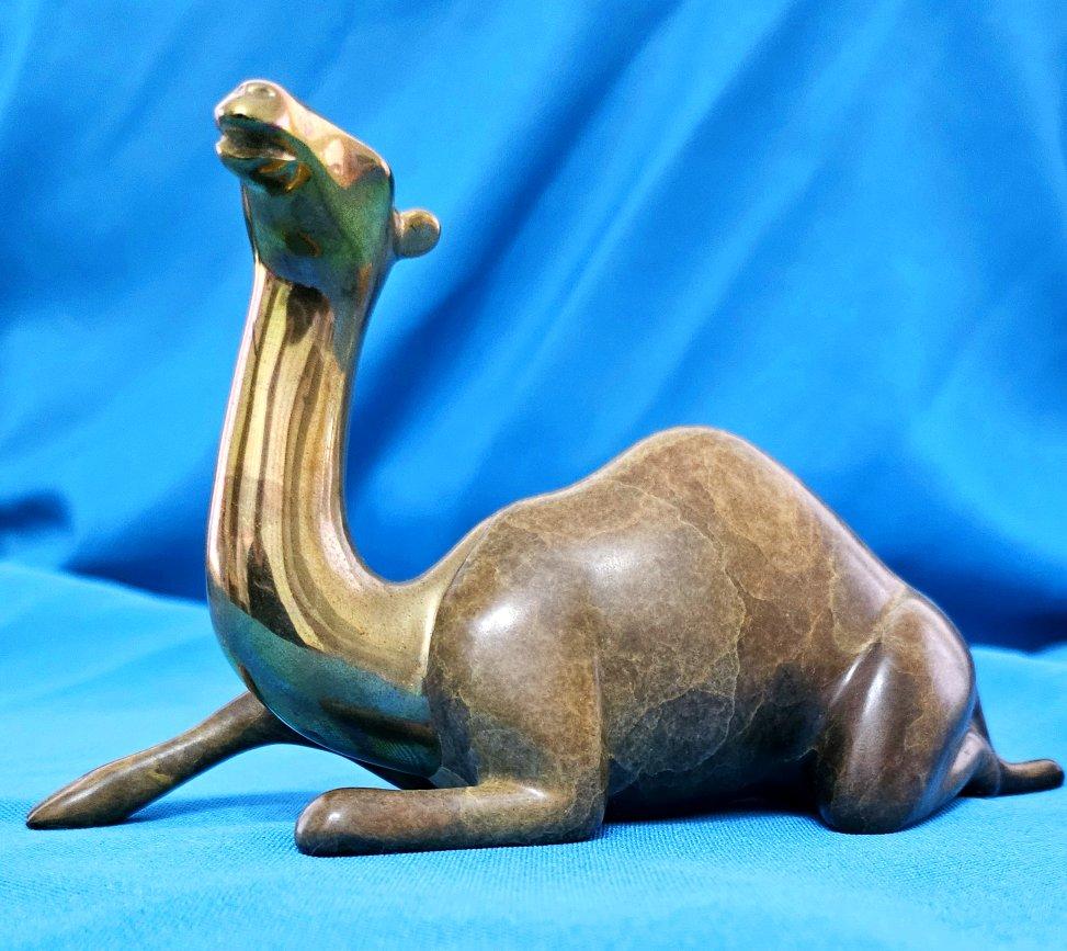 Scultura di cammello in bronzo di Loet Vanderveen, firmata e numerata - VENDITA CHIUSA in vendita 4