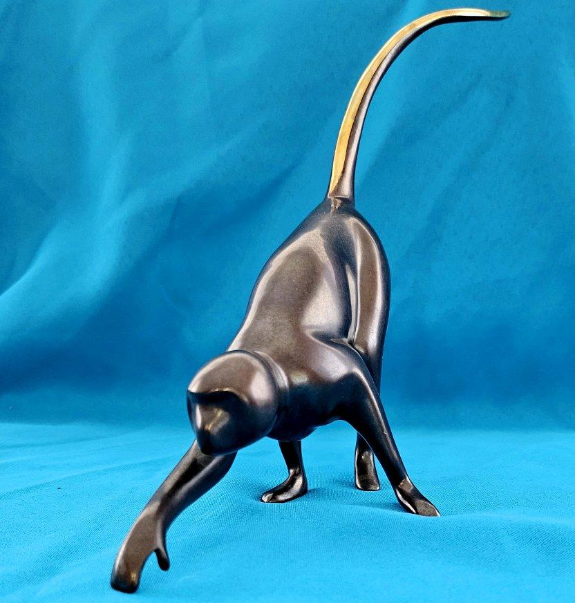 Mid-Century moderno Scultura di scimmia in bronzo da 15 pollici di Loet Vanderveen, firmata e numerata 425/750 in vendita