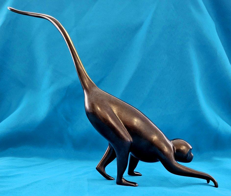 Scultura di scimmia in bronzo da 15 pollici di Loet Vanderveen, firmata e numerata 425/750 in vendita 1