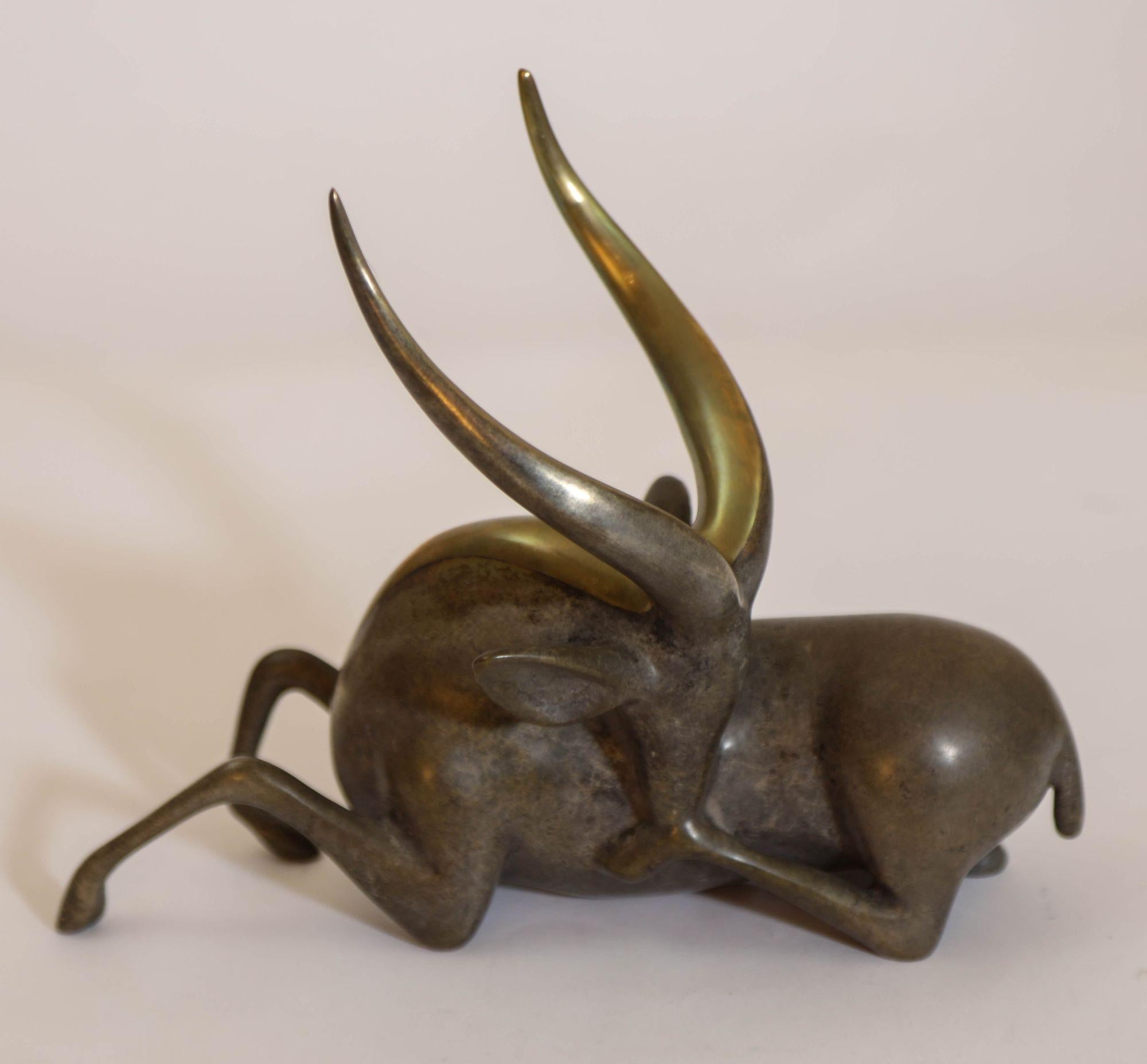 Loet Vanderveen Scultura in bronzo di una gazzella firmata e numerata in edizione limitata. in vendita 4