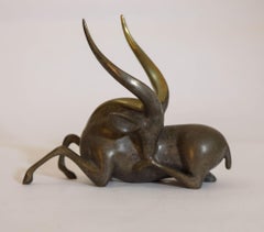 Loet Vanderveen Bronze Sculpture of a Gazelle Signed Numbered Limited Ed.