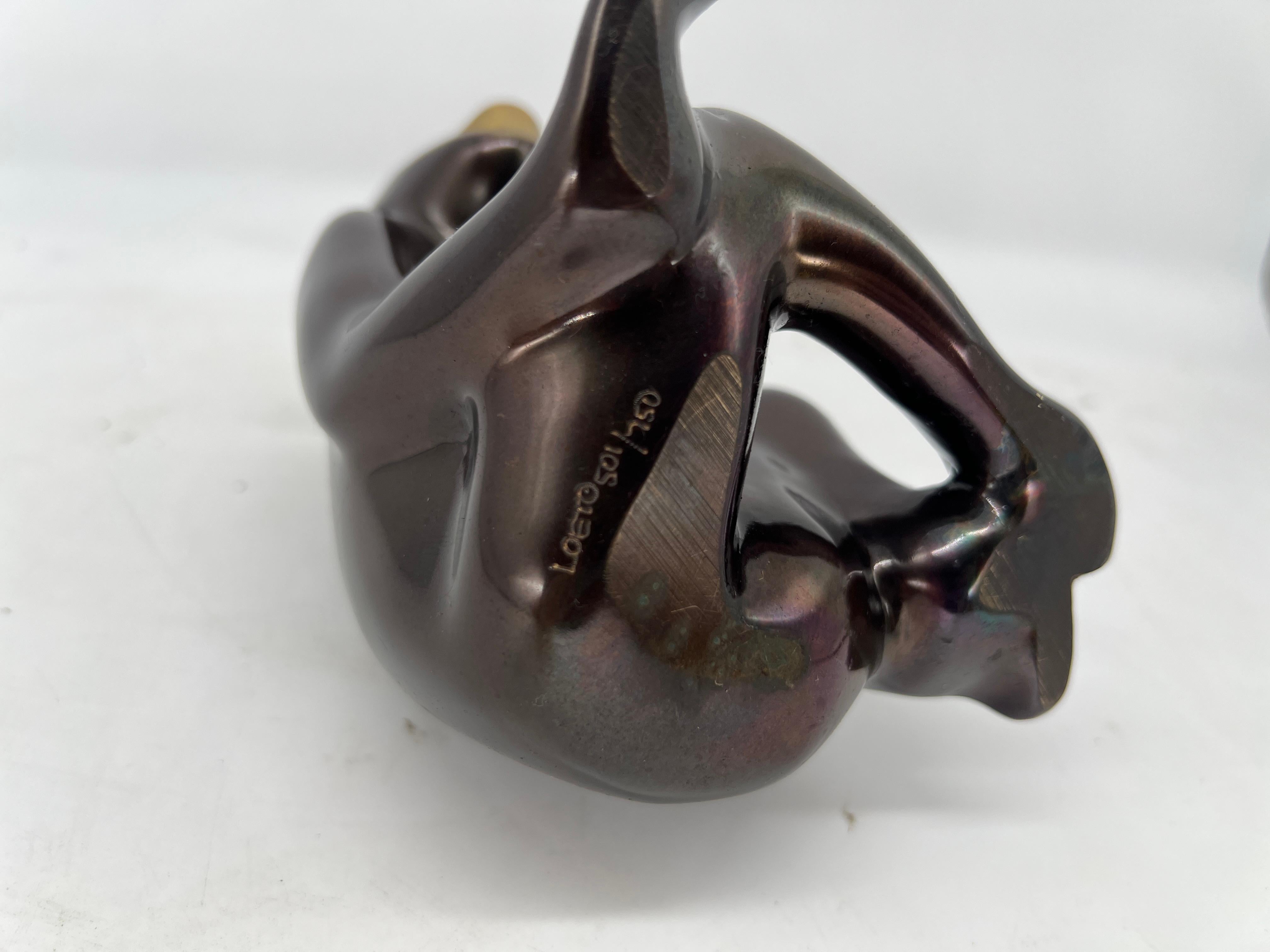 20th Century Loet Vanderveen Chimpanzee Bronze Limited Edition Monkey Sculpture