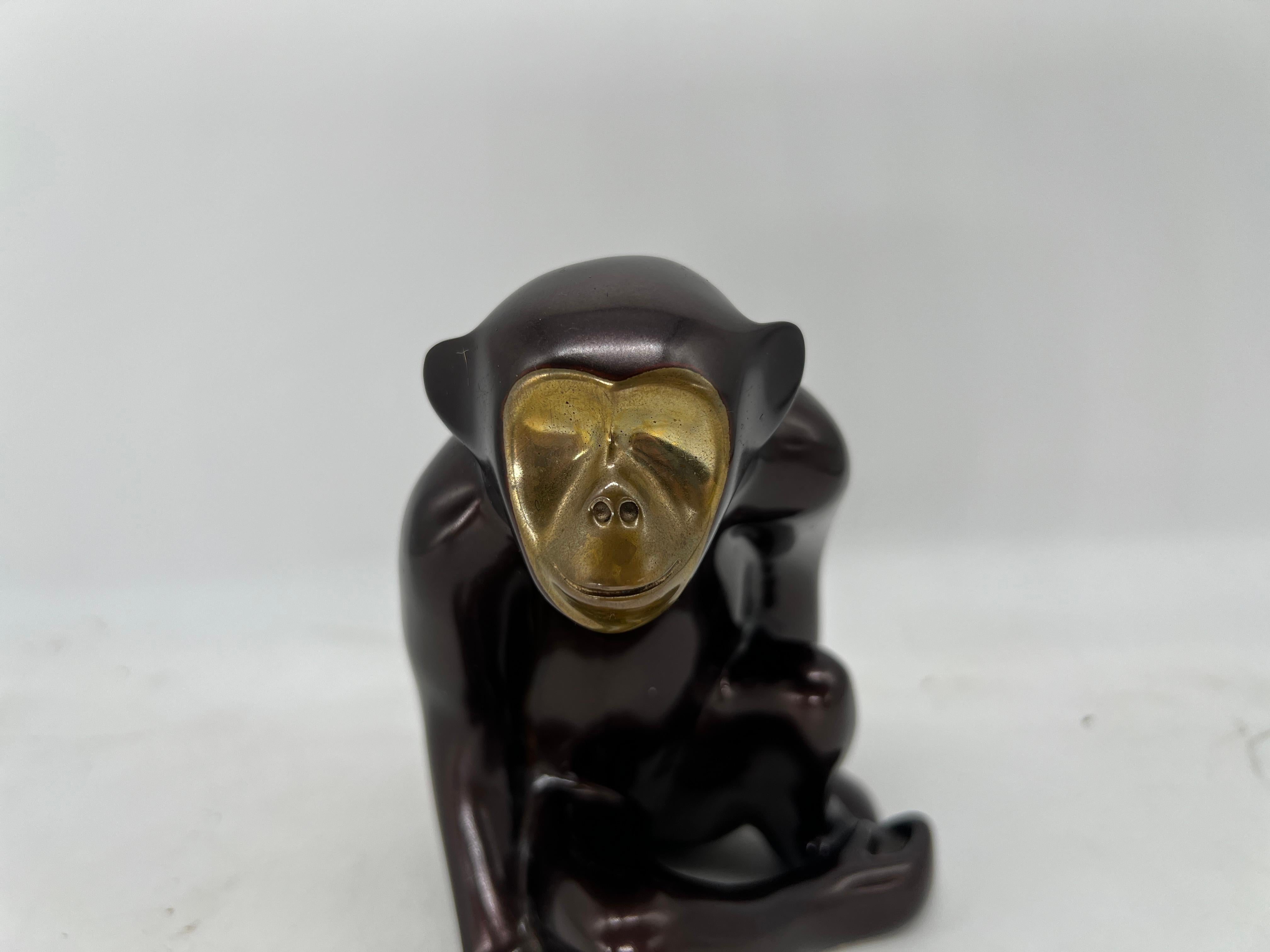 Loet Vanderveen Chimpanzee Bronze Limited Edition Monkey Sculpture 1