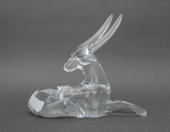 Loet Vanderveen for Baccarat Crystal Antelope Figurine