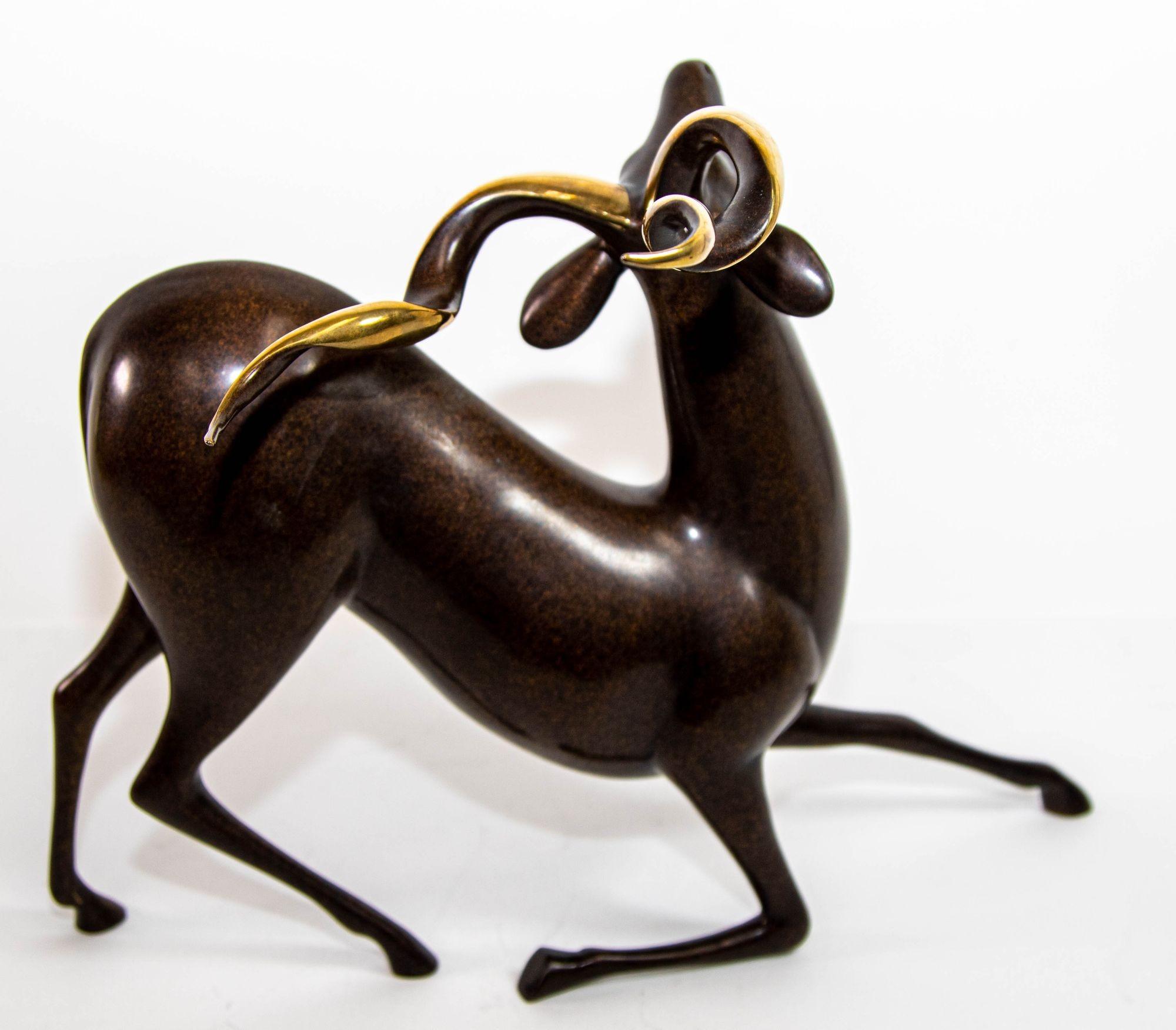 Loet Vanderveen Limited Edition Bronze Kudu Sculpture # 303 For Sale 7