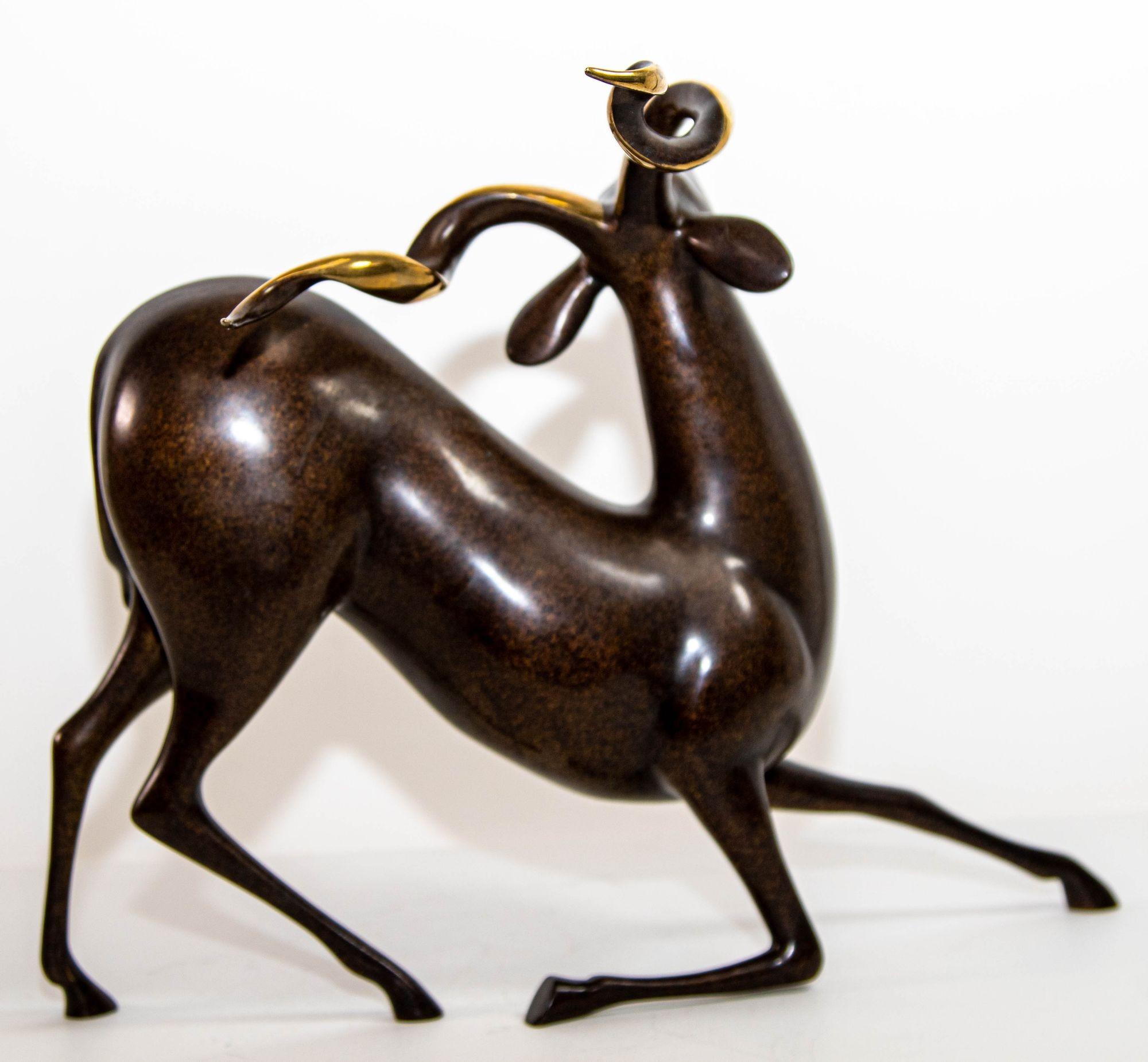 Loet Vanderveen Limited Edition Bronze Kudu Sculpture # 303 For Sale 8
