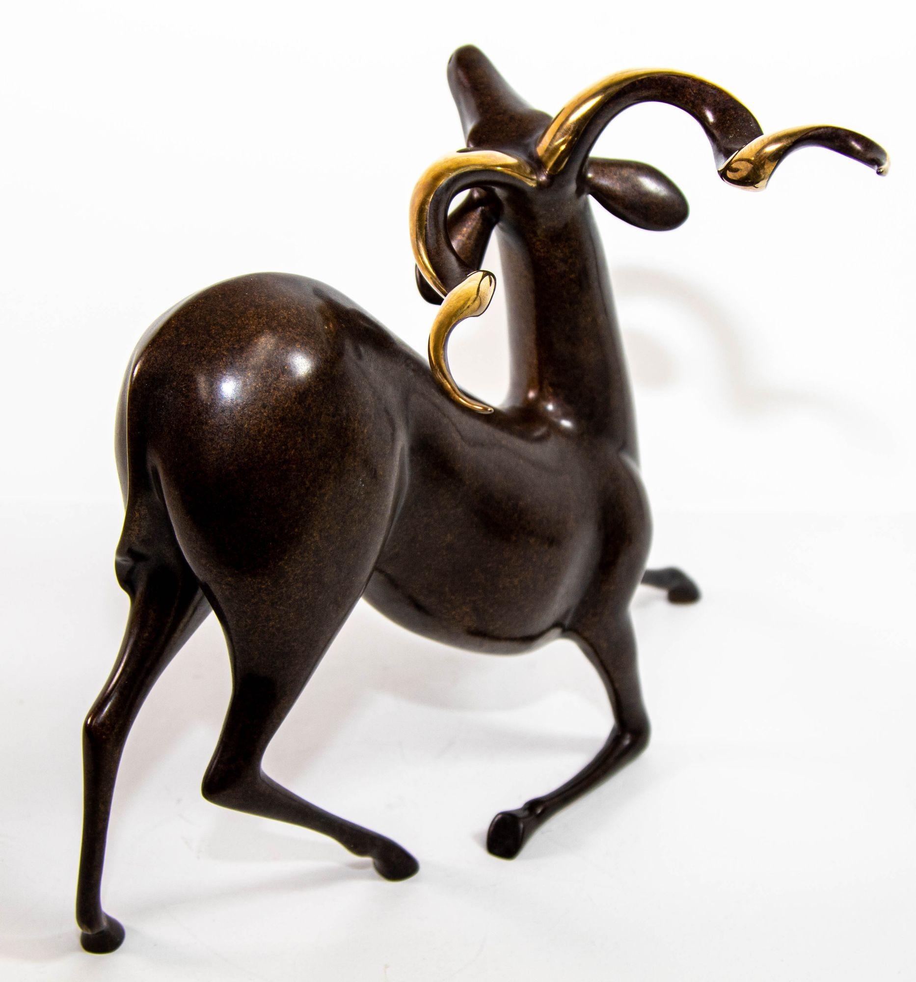 Loet Vanderveen Bronze Kudu-Skulptur # 303, limitierte Auflage im Angebot 9