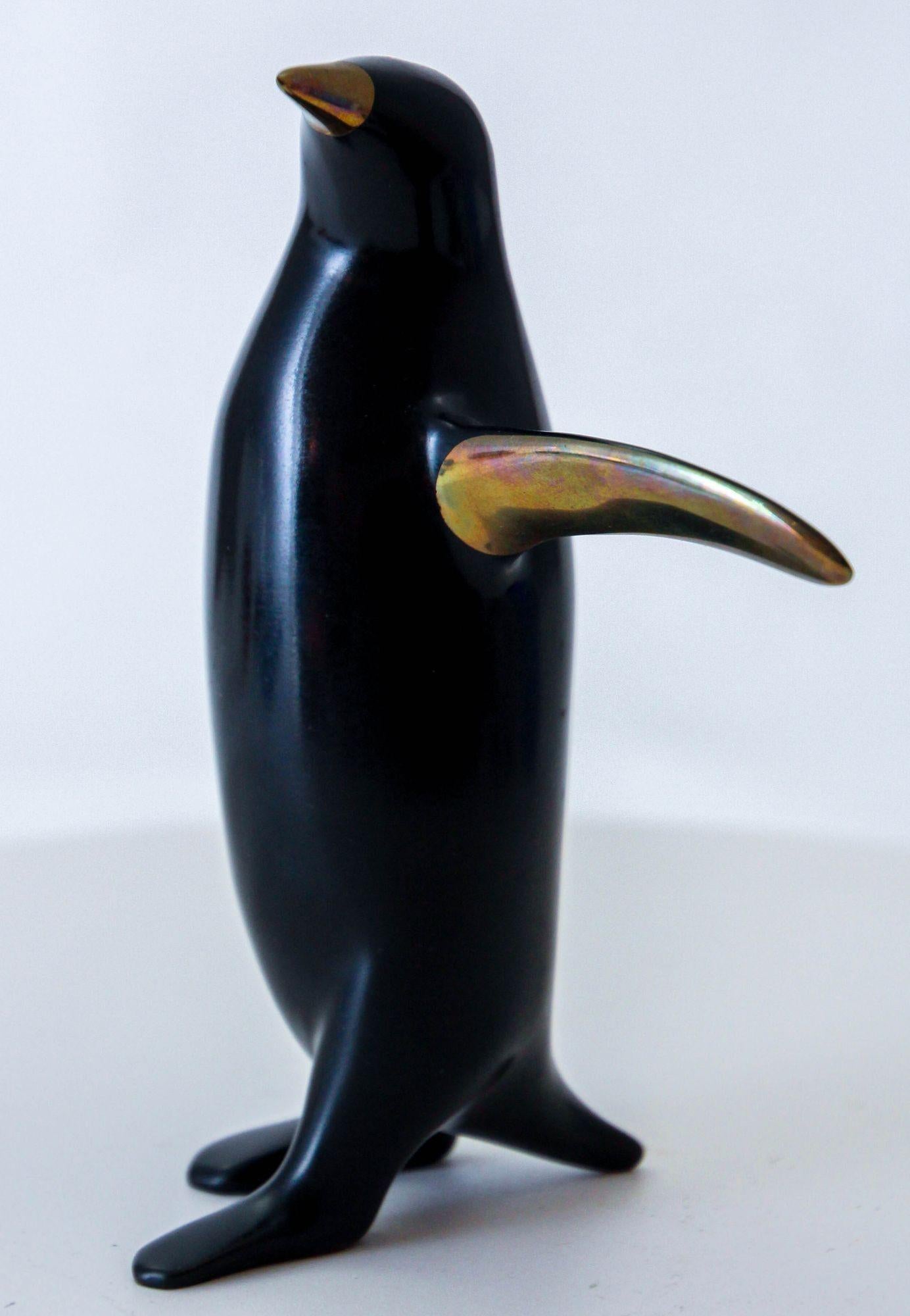 Americano Loet Vanderveen Pinguino Scultura in bronzo firmata e numerata in vendita