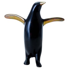 Loet Vanderveen Penguin Bronze Sculpture Signed Numbered