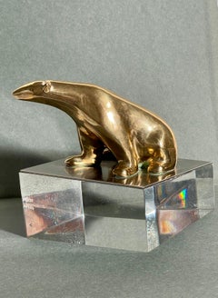 Loet Vanderveen Bronze Polar Bear Sculpture