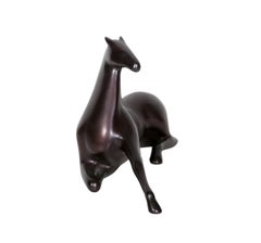 Thoroughbred, Art Deco Bronze Sculpture by Loet Vanderveen