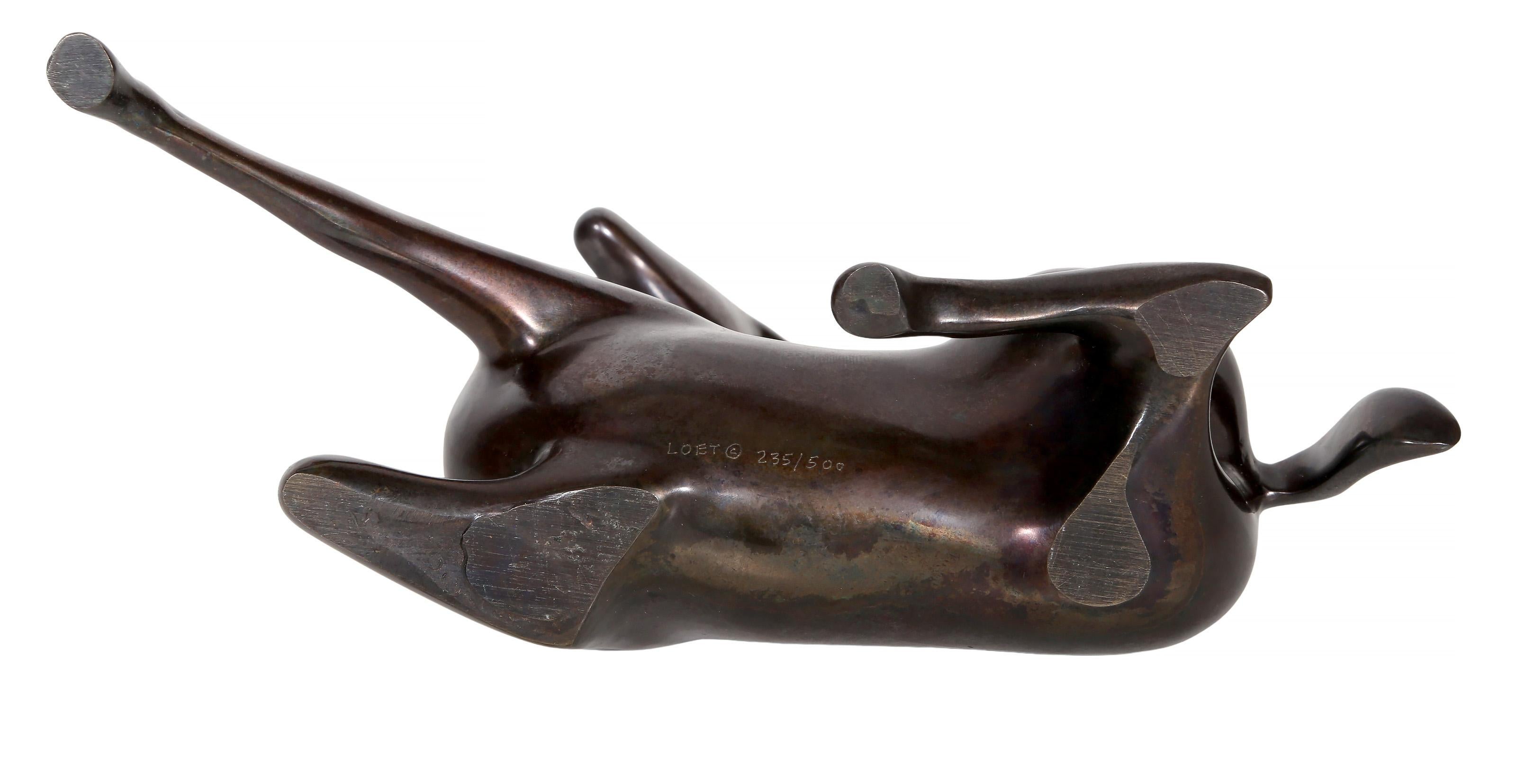 Purasangre, escultura Art Decó de bronce de Loet Vanderveen en venta 2