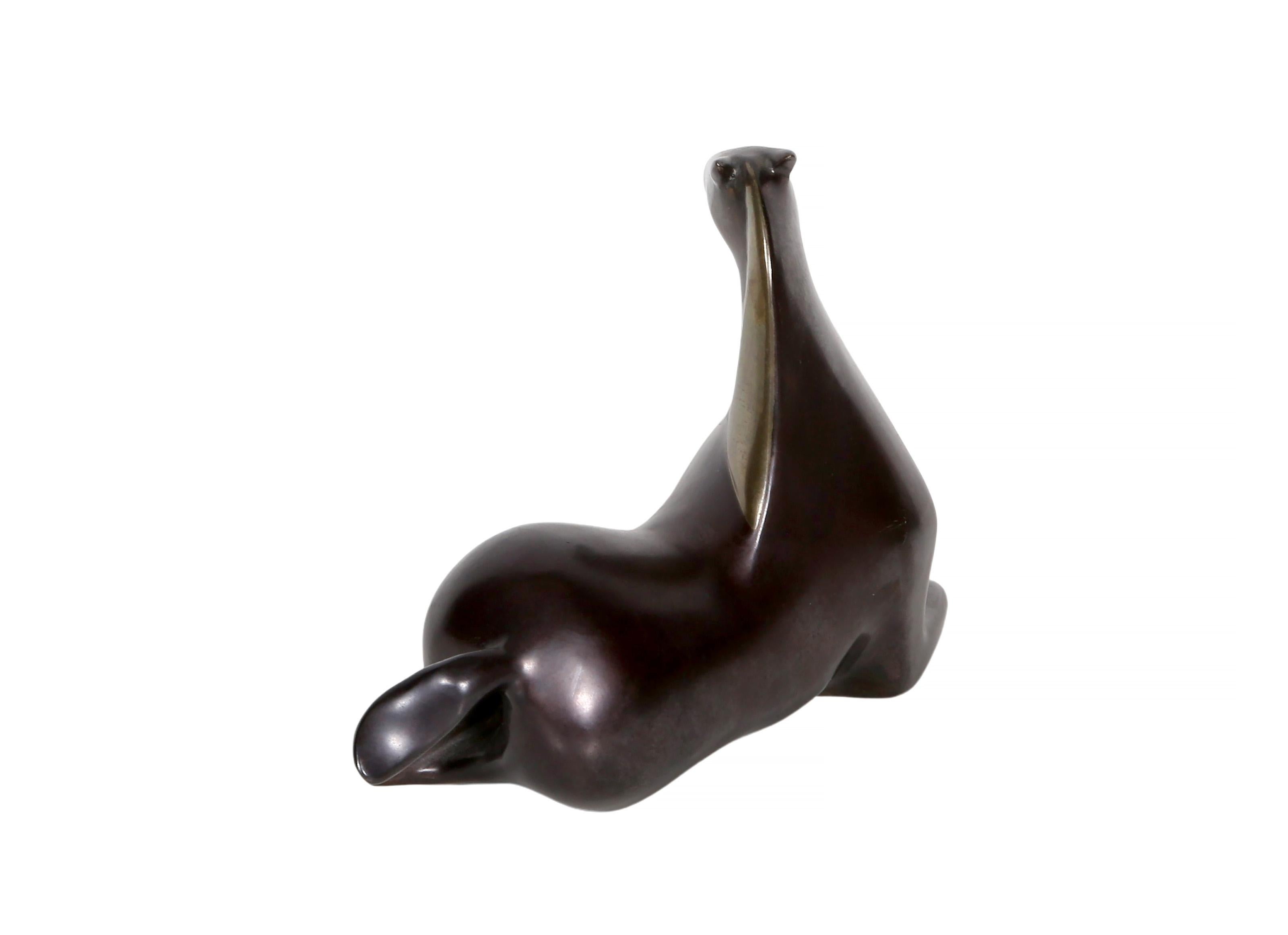 Purasangre, escultura Art Decó de bronce de Loet Vanderveen en venta 4