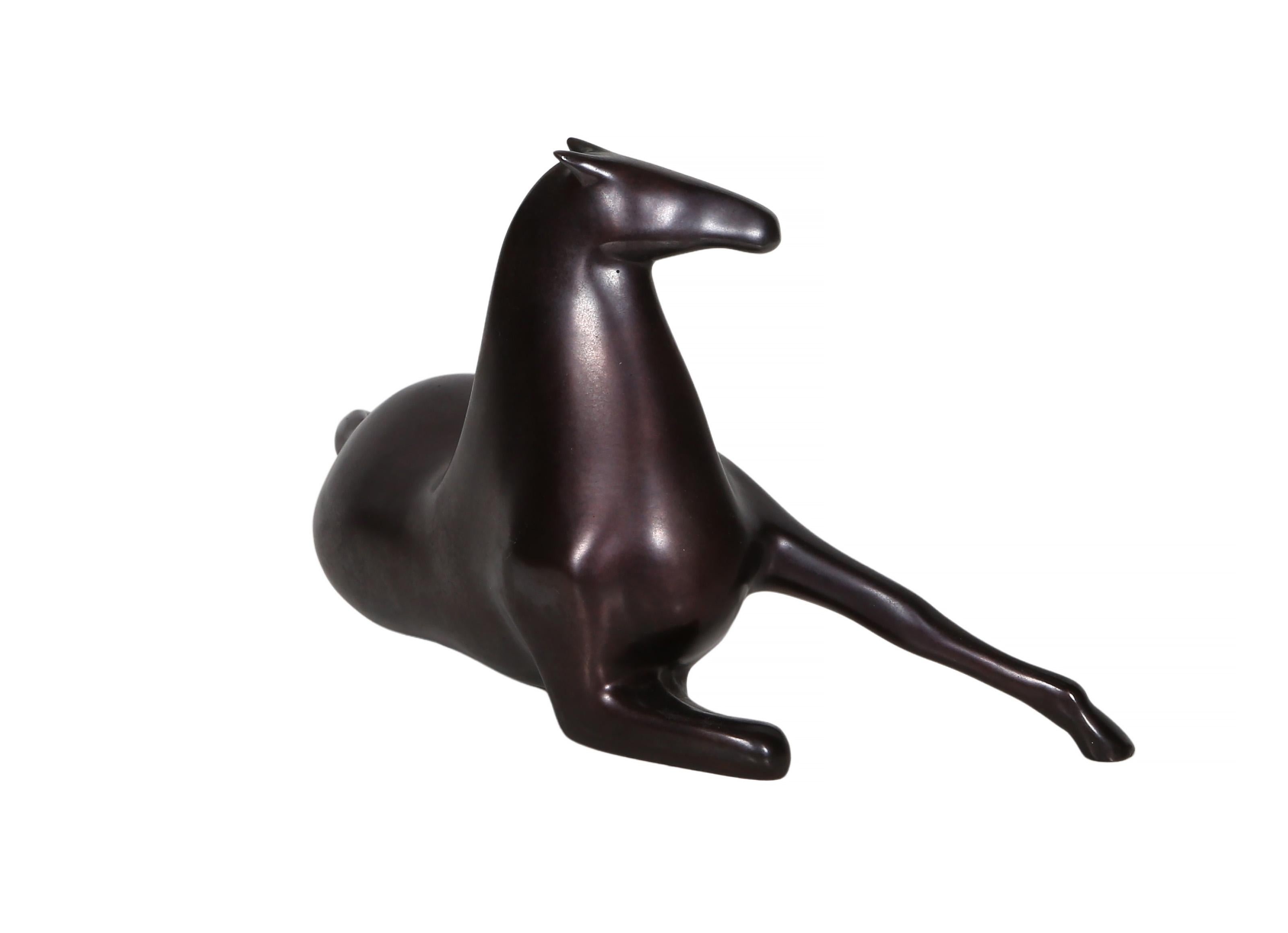 Purasangre, escultura Art Decó de bronce de Loet Vanderveen en venta 6