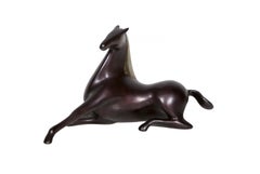 Thoroughbred, Art Deco Bronze Sculpture by Loet Vanderveen