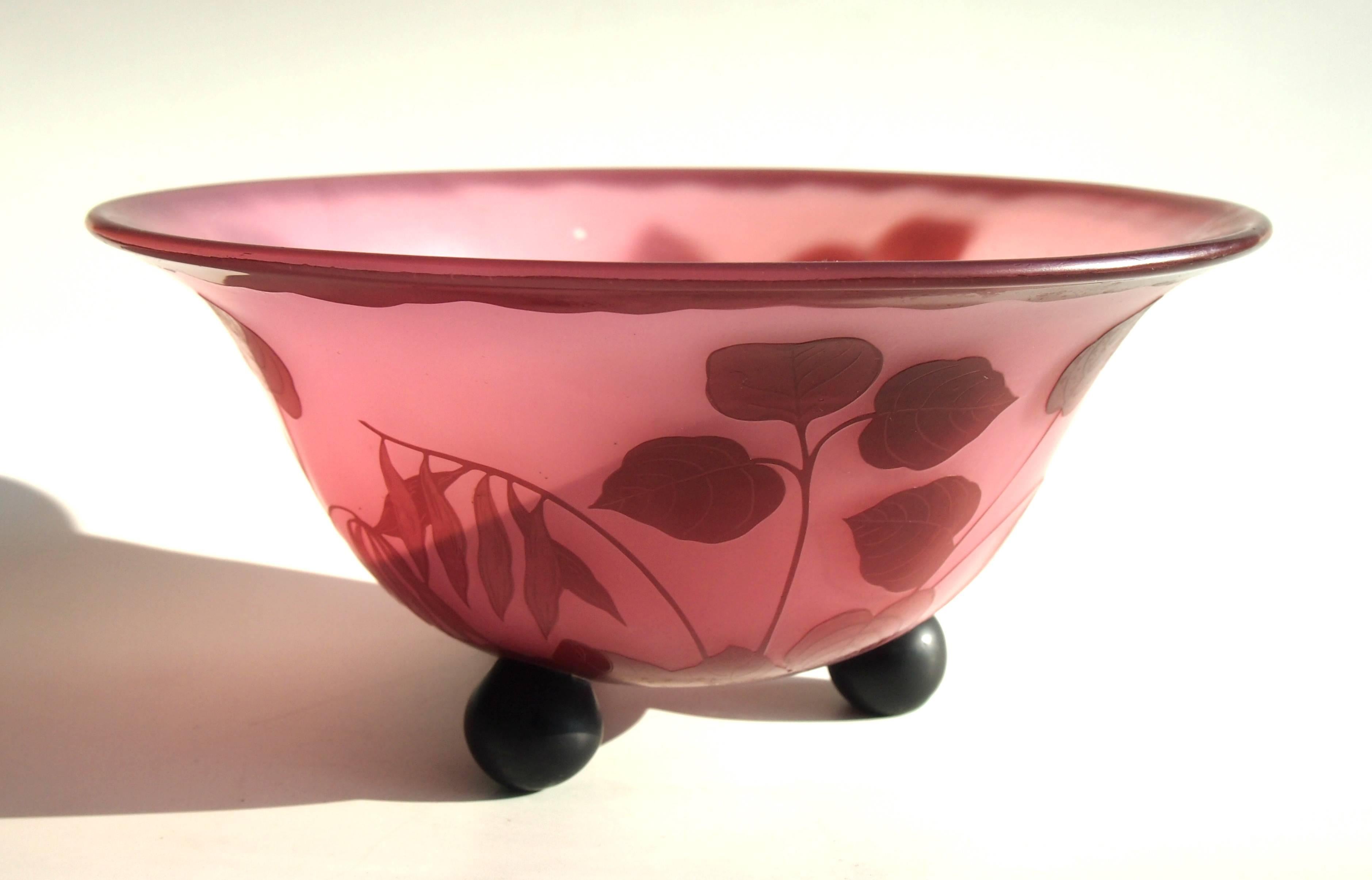 Czech Bohemian Loetz Art Deco Cameo Glass Bowl  - 1925 For Sale