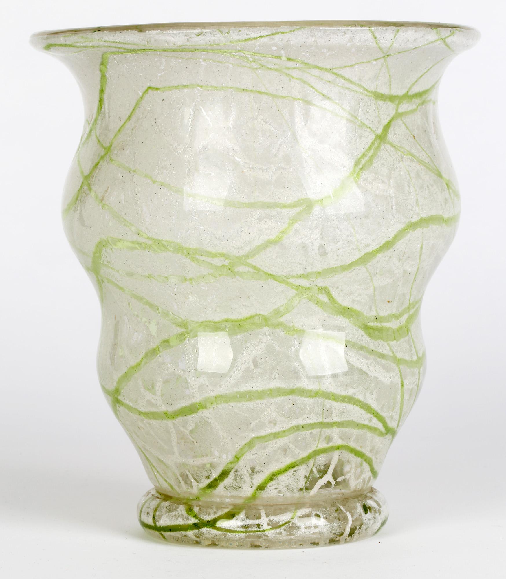 Hand-Crafted Loetz Art Deco Schaumglas Art Glass Vase