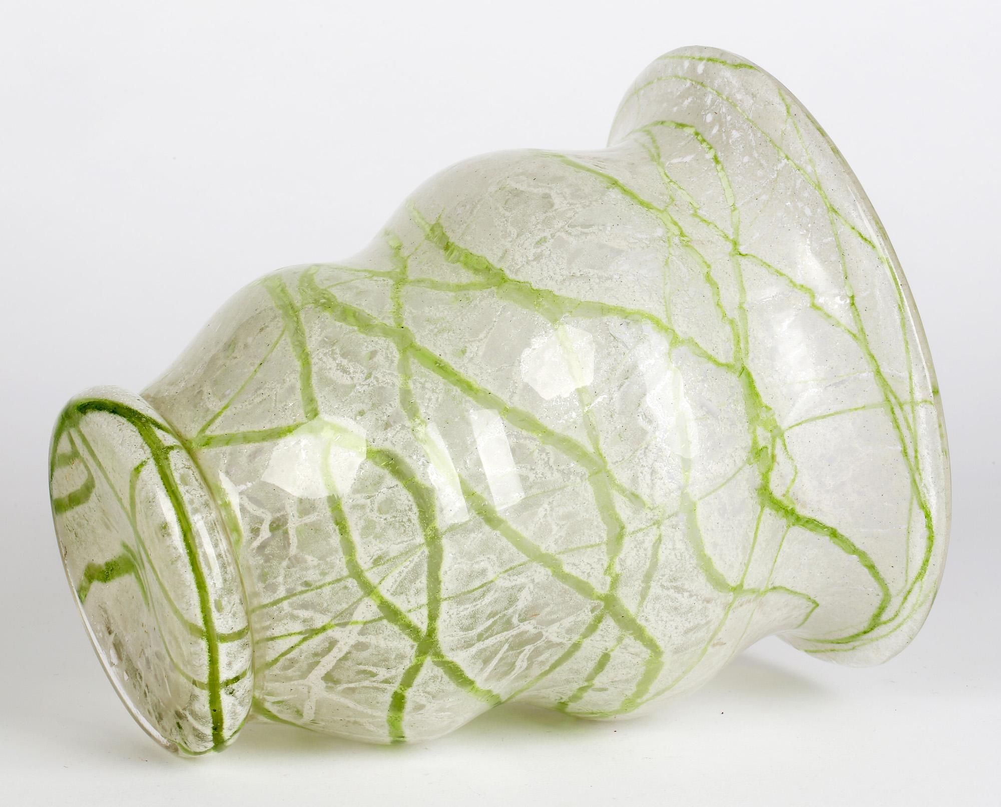Blown Glass Loetz Art Deco Schaumglas Art Glass Vase