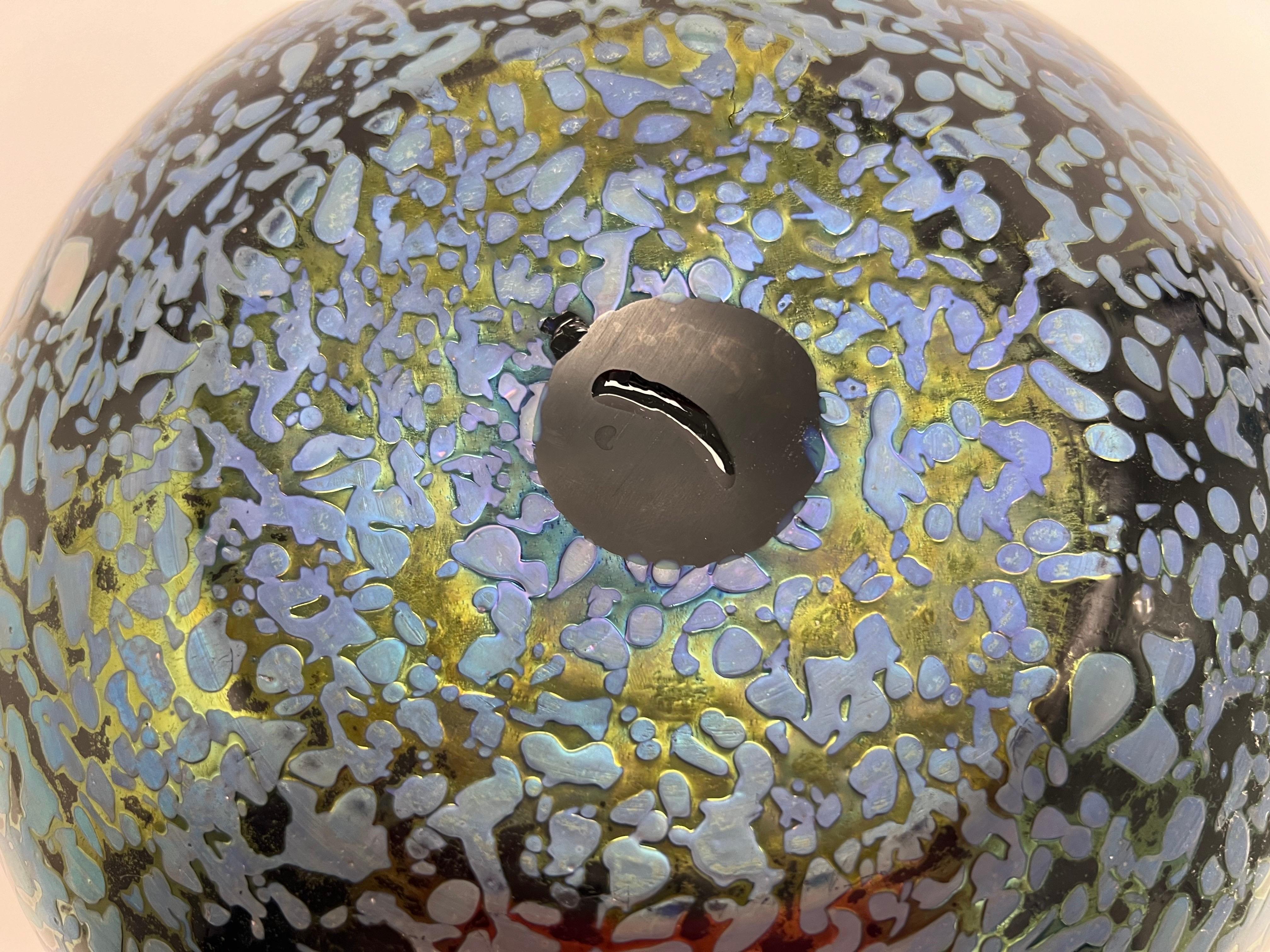 Loetz Art Glass Art Noveau Ciotola Grande Iridescente in vendita 5