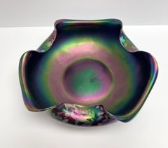 Loetz Art Glass Art Noveau Iridescent Large Bowl