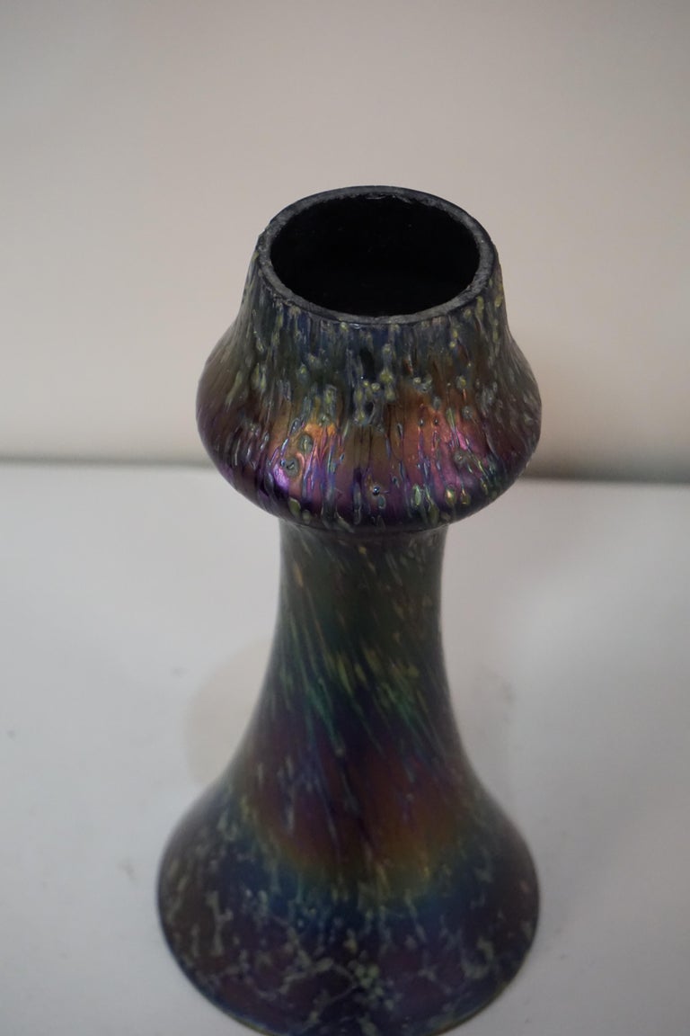 Loetz Art Glass Vase with Iridescent Glaze For Sale at 1stdibs