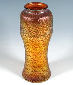 Loetz Jugendstil-Balustervase, Rosa Mimose, Österreich-Ungarn, CIRCA 1907